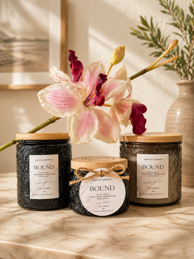 Bound – 10 oz, 8oz & 4 oz Soy Candle (Textured Vessel)