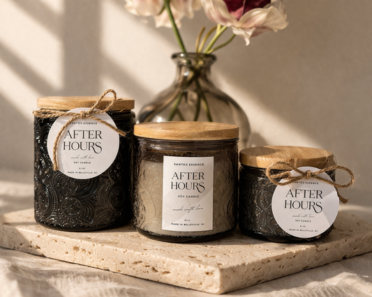 After Hours – 10 oz, 8oz & 4 oz Soy Candle (Textured Vessel)
